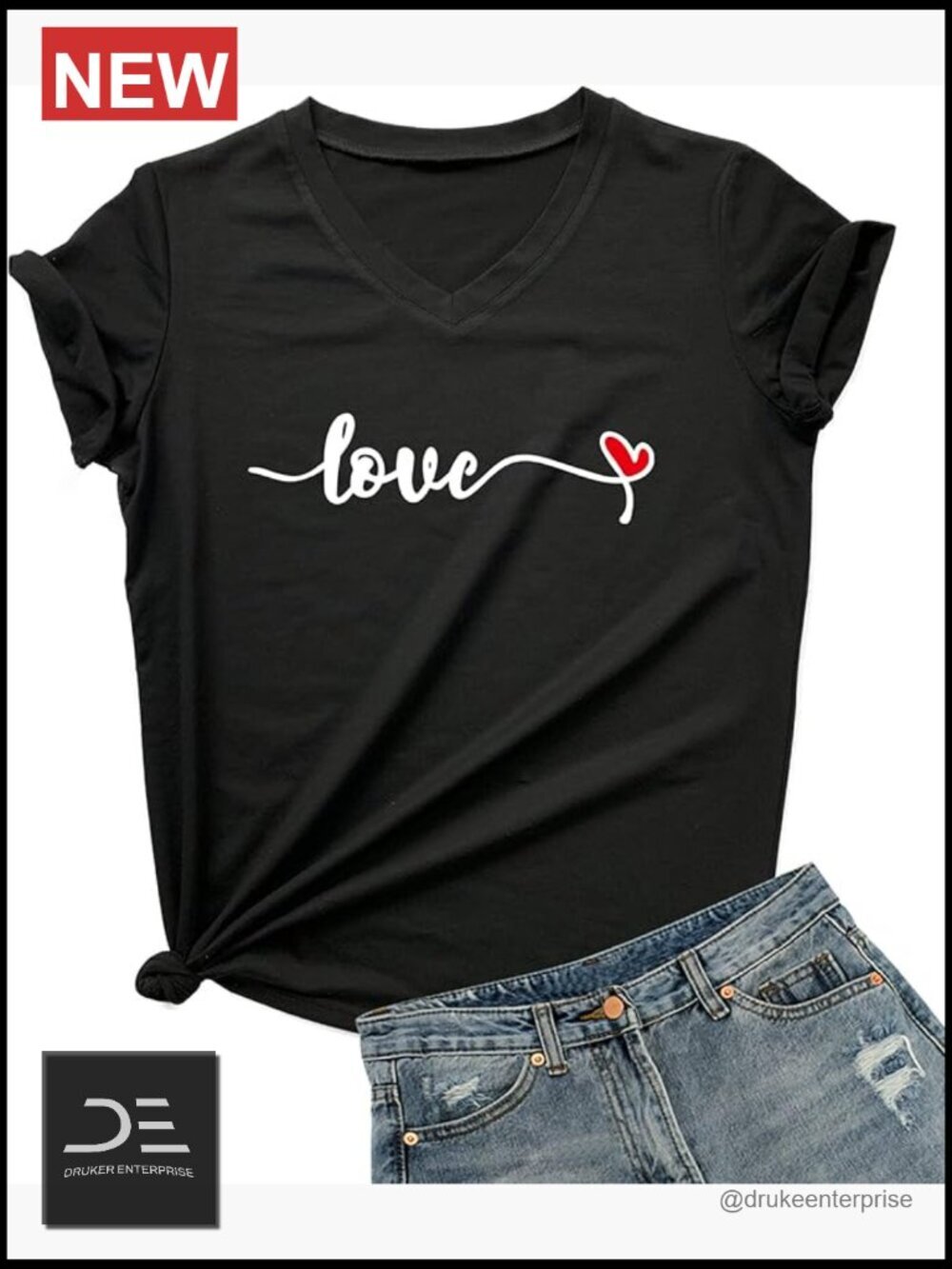 Women's Funny Graphic Tee Short Sleeve V-Neck T-Shirt
